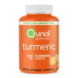 Куркума, Turmeric Curcumin, Qunol, 60 жевательных таблеток 1