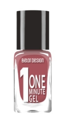 BelorDesign Лак для ногтей One Minute Gel тон 206 натуральный малиновый 10мл