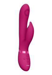 Розовый вибромассажер-кролик Aimi - 22,3 см. - 