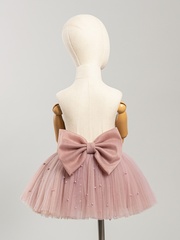 Юбка с бусинками, Темная пудра