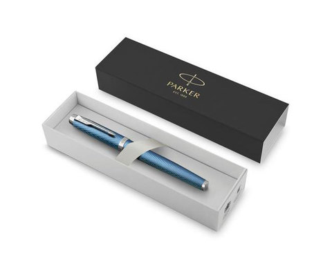 Ручка-роллер Parker IM Premium T318, Blue Grey CT (2143648)