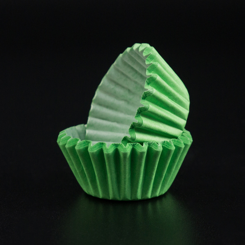 Капсулы бумажные для конфет Зеленые 25*18 мм, 1000 шт