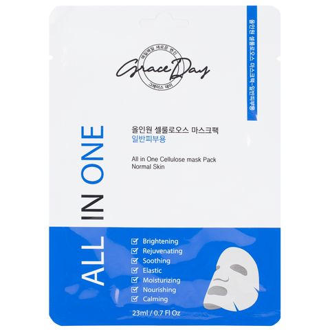 Grace Day All in one cellulose mask pack normal skin Маска тканевая увлажняющая