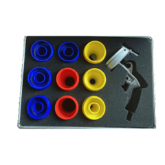 Комплект для продувки рукавов до 2" (пистолет, 9 насадок) POWERMASTER