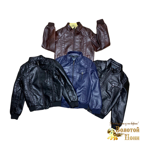 Куртка мальчику экокожа (7-12) 190202-BH480