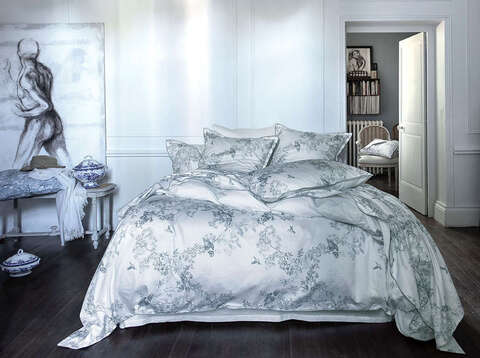 Постельное белье 2 спальное евро Alexandre Turpault Canopee голубое