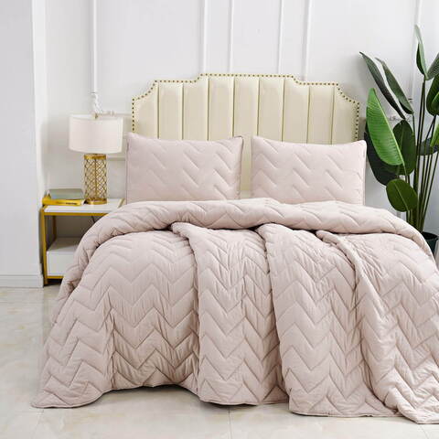 Покрывало 160х220 и наволочка 50х70 Sofi De MarkO Робби светло-бежевое