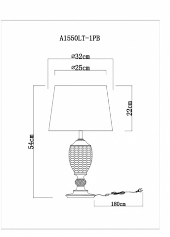 Настольная лампа Arte Lamp RADISON A1550LT-1PB