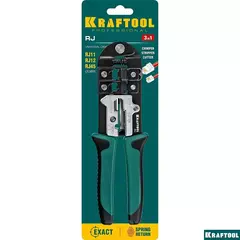 KRAFTOOL RJ, (RJ45, RJ11,RJ12), универсальный кримпер (22699)