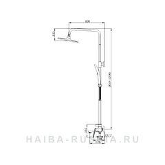 Стойка душевая со смесителем HAIBA HB24816 хром