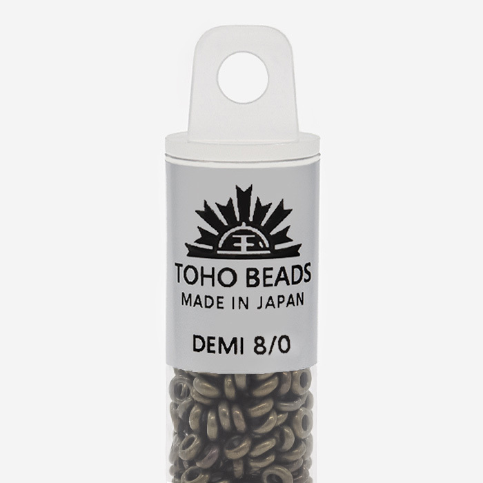 Японский бисер TOHO Demi 8/0 (№225), металлизированный, непрозрачный глянцевый