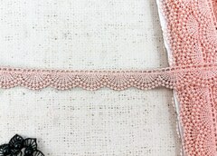 Кружево плетеное, ш. 2 см, персиковый