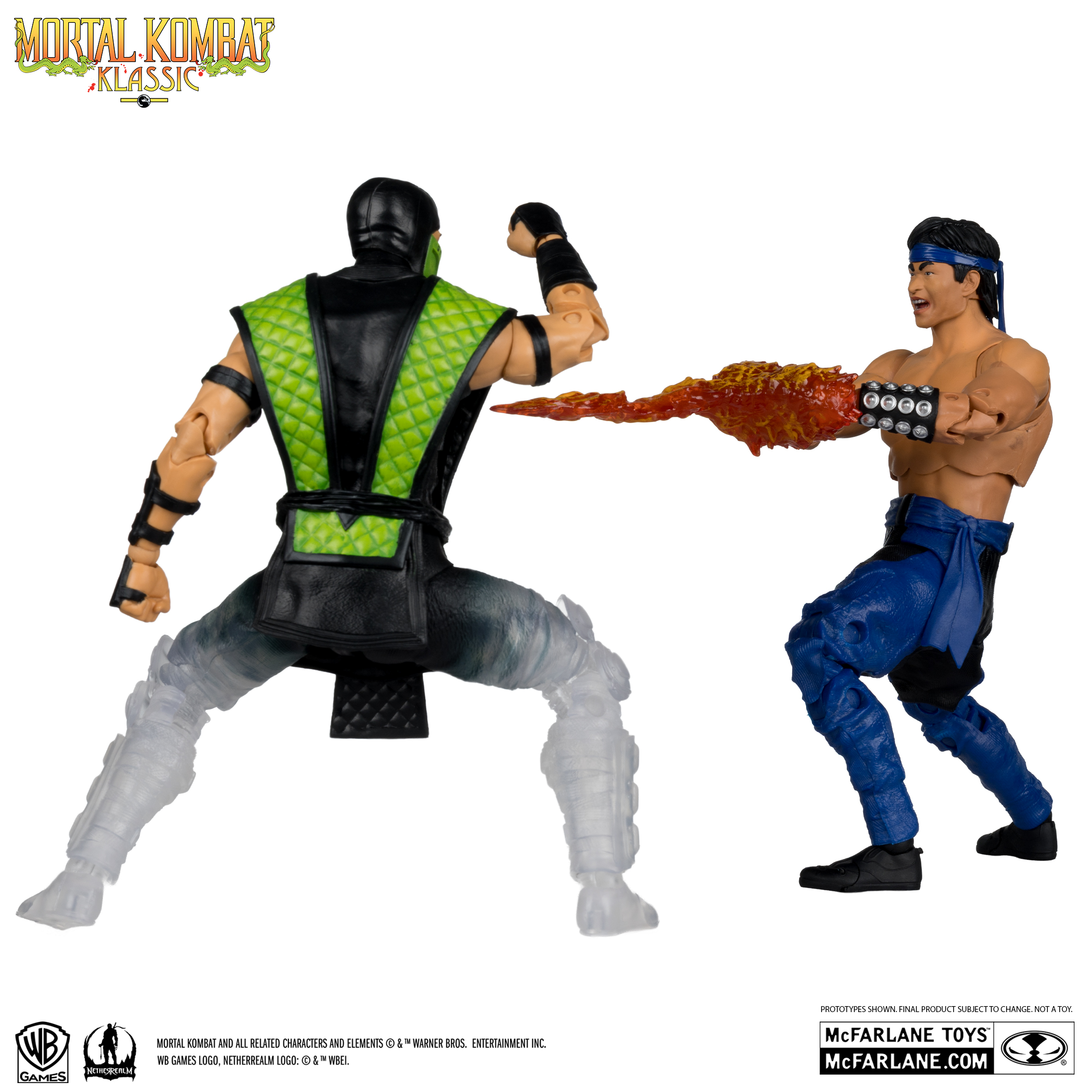 Фигурки Лю Кан против Рептилии из игры Мортал Комбат Классик Mcfarlane