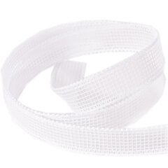 
          Декоративная лента капроновая для рукоделия, упаковки и флористики, 2,5 см, намотка 25 ярдов, белый, дизайн сетка