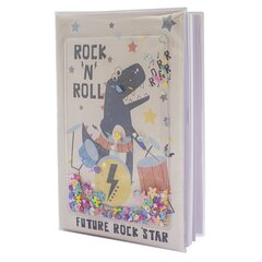 
          Записная книжка 14 см * 20,5 см, 7БЦ, Alingar, мел. обложка, обложка-аквариум с блестками, 80 л., линия, "Динозаврик"