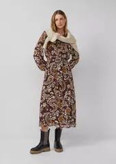 Шифоновое платье с эффектом пряжи