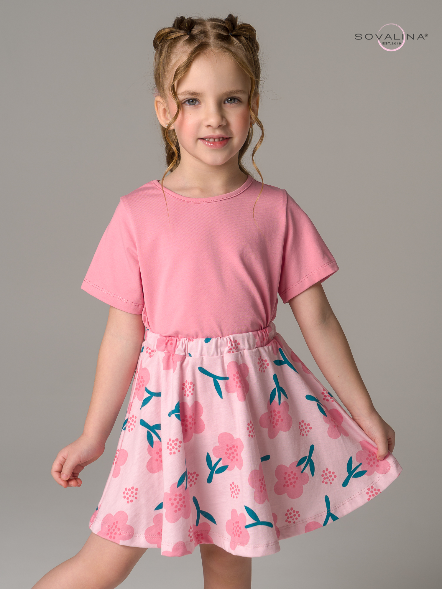 Костюм Мальвина SG роза-незабудки на пудре