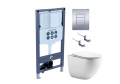 Aquatek SET Aquatek ГЕЛИОС PNN-03 4в1 SET Aquatek ГЕЛИОС PNN-03 4в1 (рама INSP-0000002 +крепёж KKI-0000002+ клавиша PNN-0000003 + унитаз AQ1993T-00 ГЕЛИОС с тонким сиденьем soft-close) фото