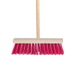 Щетка тротуарная деревянная 300х65мм в сборе с черенком 1200мм, резьбовое соед. (Россия) 60-2-003