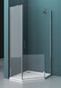 BelBagno KRAFT-P-1-90-C-Cr-R Душевой уголок пятиугольный.  Одна распашная дверь. Стекло 6 мм, прозрачное, хром, правосторонняя