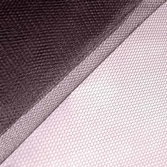 Фатин жёсткий, 36 гр/м.п., 180 см, горький шоколад