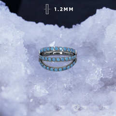 Кликер Triple Turquoise CZ 1.2мм