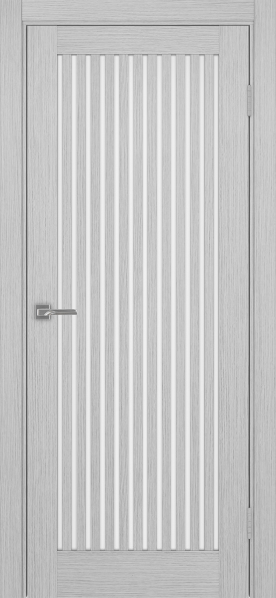 Дверь межкомнатная Оптима Порте Турин 543.2, цвет серый дуб, экошпон, стекло мателюкс