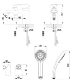 Смеситель на борт ванны с монолитным изливом LEMARK STATUS LM4415C