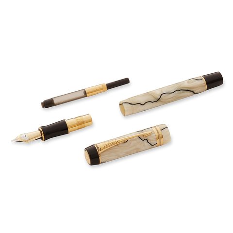 Ручка перьеваяParker Duofold Centennial F185, Pearl & Black, M (S0767400)