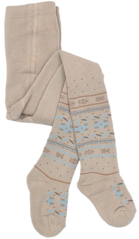 Махровые колготки с узором RuSocks, цвет светло-коричневый