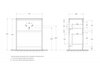BelBagno KRAFT39-500/390-2C-PIA-BO KRAFT 39 База под раковину напольная с фрезерованными ручками по всей длине фасада с двумя выкатными ящиками, Bianco Opaco, 505х390x840