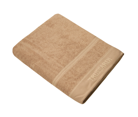 Полотенце 100x150 Trussardi Ribbon tortora бежевое