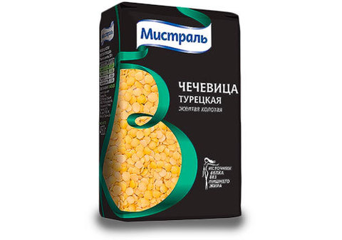 Чечевица Мистраль желтая колотая Турецкая, 450г