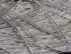 Канитель мягкая матовое серебро 1мм (№4995)