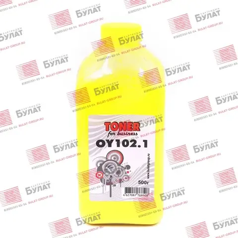 Тонер БУЛАТ OY102.1 для Oki (Жёлтый, банка 500 г)