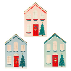 Тарелки "Рождественские домики" 8 шт. (2024)