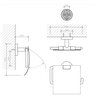 Decor Walther 0530260 Decor Walther Basic TPH4 Держатель туалетной бумаги, подвесной, цвет: черный матовый