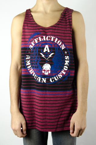 Affliction | Майка мужская Tank Top Punk A5431 перед на модели