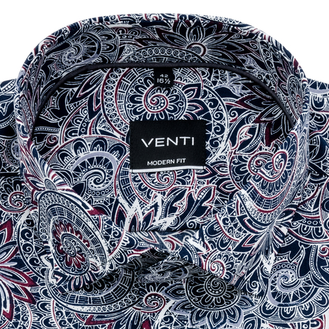 Рубашка Venti Modern Fit 193274800-400 с вызывающим принтом