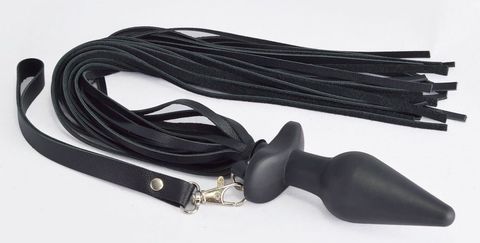 Черная анальная пробка с плетью - Sitabella BDSM accessories SB-9022