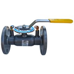 Кран стальной шаровой цельносварной LD Energy Regula, DN-100 PN-16, длина-330мм, стандартнопроходной, фланцевый с ручкой