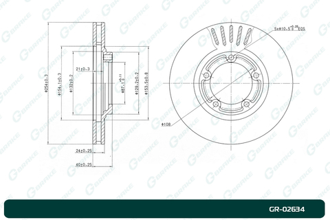 Диск тормозной G-brake  GR-02634