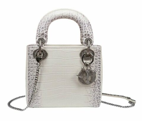 Сумка Dior Lady Dior, модель мини-формата белый