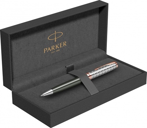 Ручка шариковая Parker Sonnet Premium 2021, K537, Metal & Grey Lacquer GT (2119791)