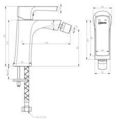 Смеситель для биде Lemark URSUS - LM7208BL