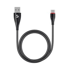 Кабель Deppa Ceramic USB - USB-C, 1м, черный