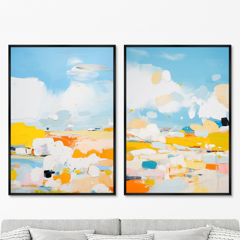 ArtNoMore - Набор из 2-х репродукций картин на холсте Landscape collection, Summer season, 2024г.