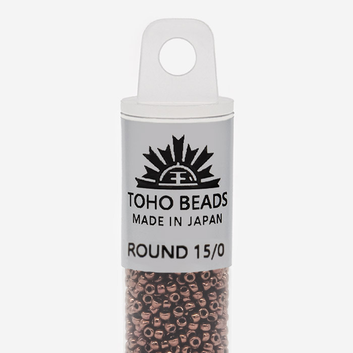 Японский бисер TOHO Round 15/0 (№222), металлизированный, непрозрачный глянцевый