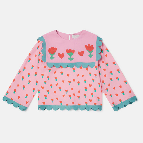 Блуза Stella McCartney Kids Folk Flower Pink