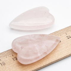 Подвеска Сердце, розовый кварц, размер около 40*25 мм, цена за 1 шт